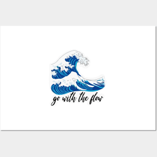 GO WITH THE FLOW Aesthetic Posters and Art